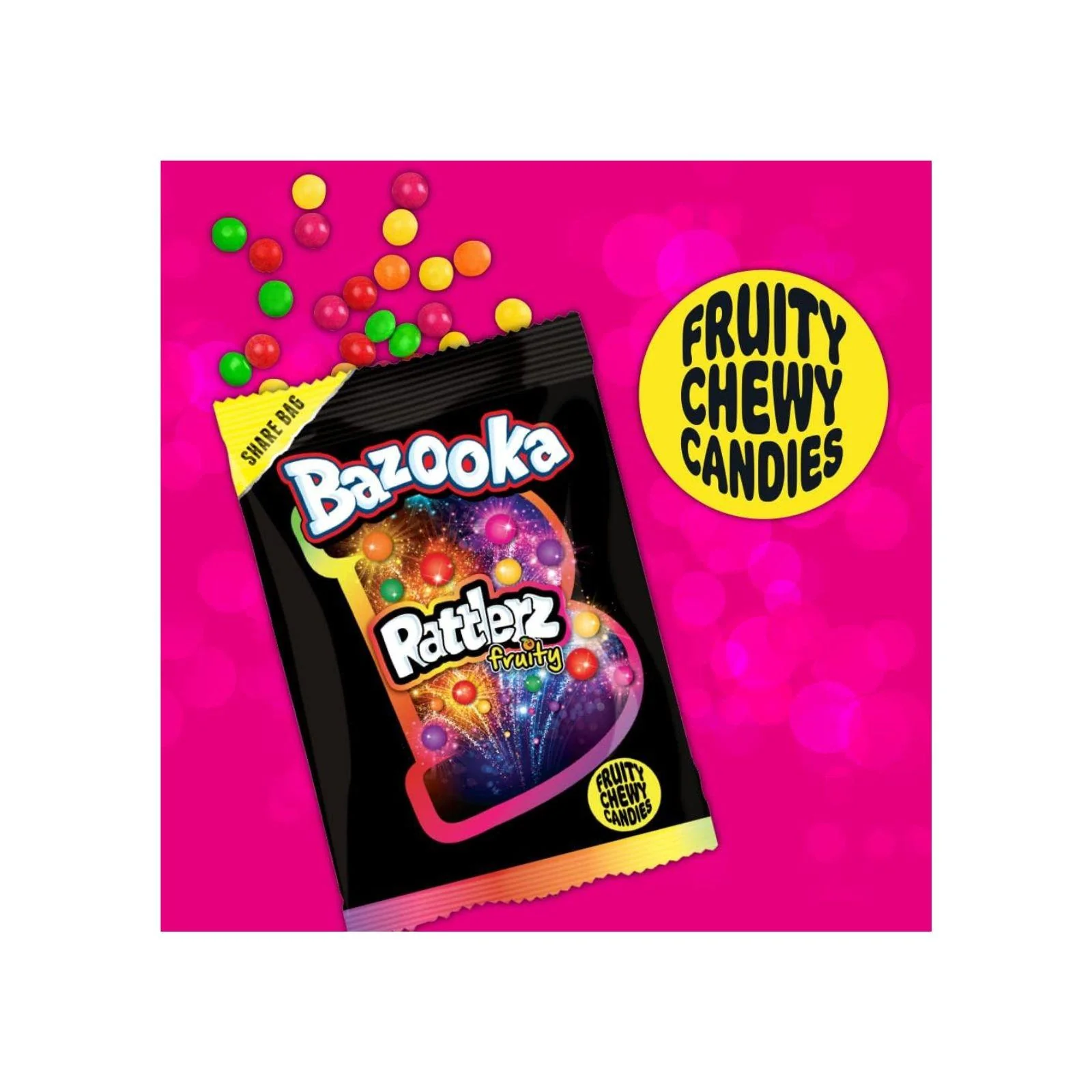 Bazooka Candy Brands Rattlerz Fruity Chewy - 100g (Box of 12) - Image 4