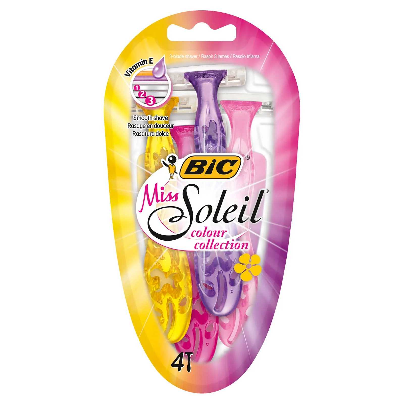 Bic Soleil Disposable Women's 3 Blade Razor (4 Pack)