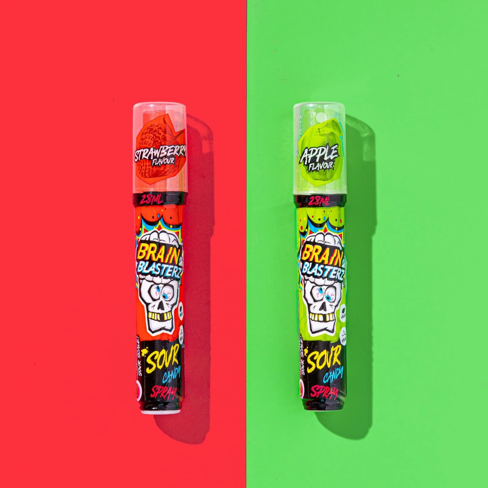Brain Blasterz Sour Candy Spray Apple & Strawberry Flavor 28 ml (Box of 18) - Image 2