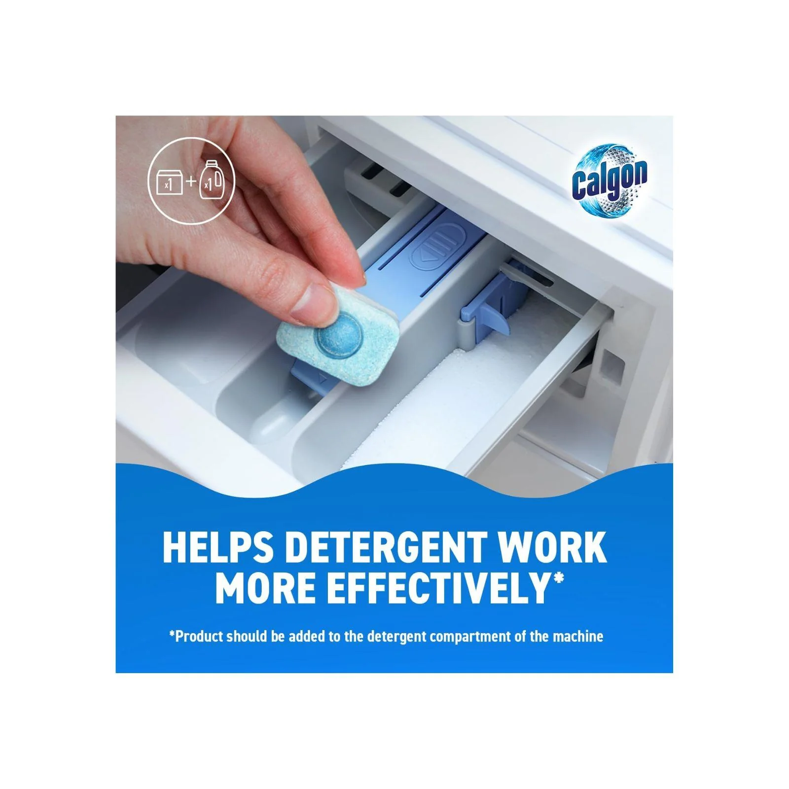 Calgon 4-in-1 Washing Machine Cleaner and Water Softener Tablets, Removes Limescale & Odours, Deep Clean Units, 45 Tablets - Image 4