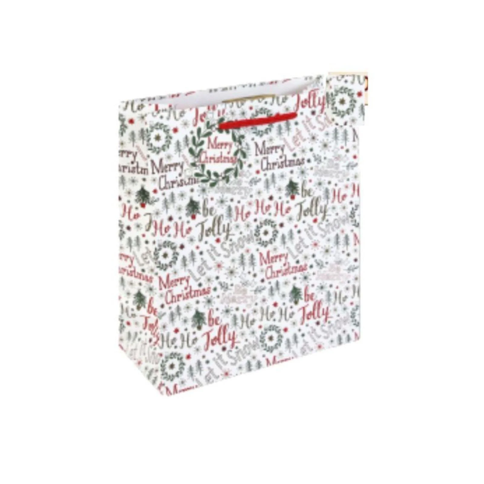 Christmas Gift Bag Medium Merry Xmas (Box of 12) - Image 2