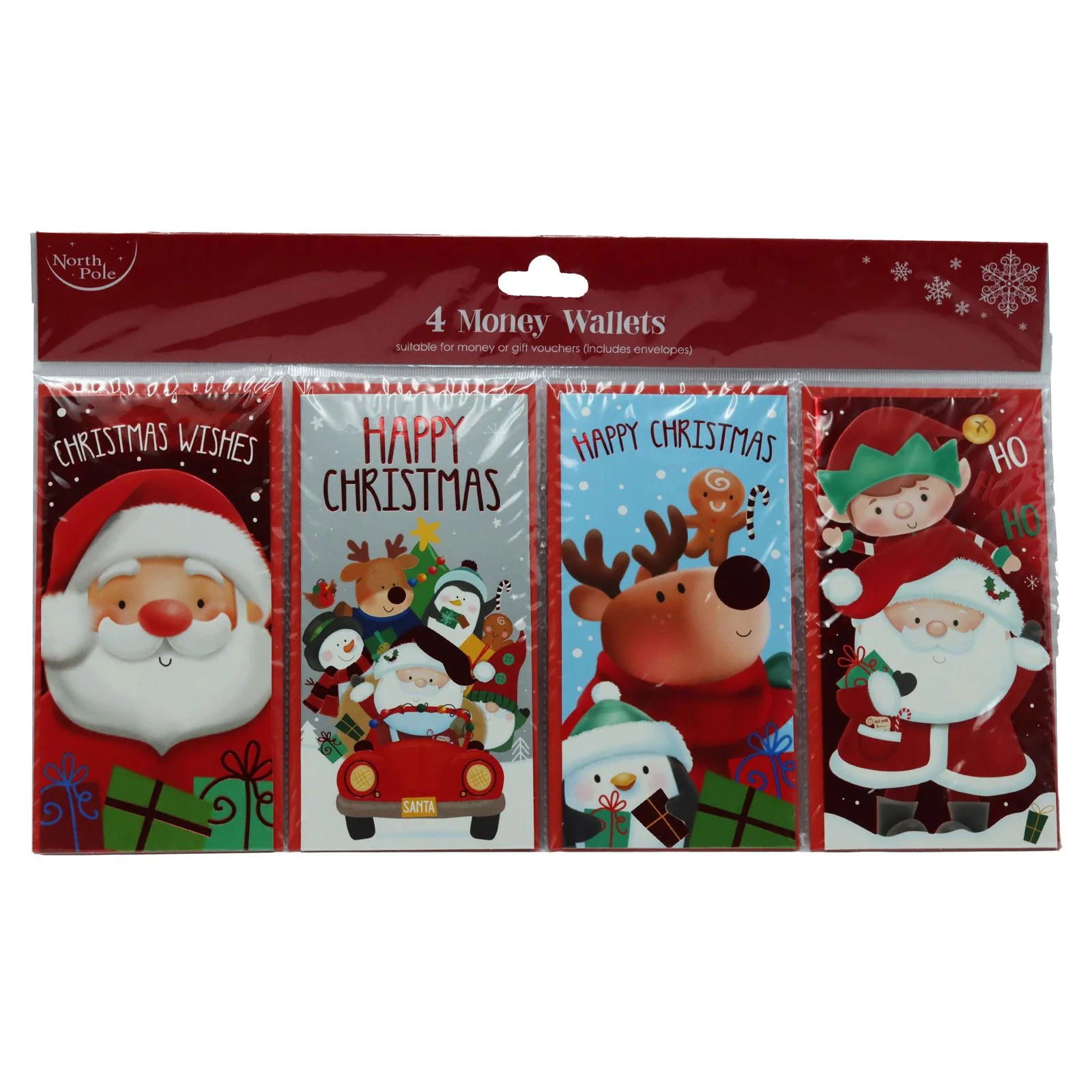 Christmas Money Wallet Card Xmas Characters Cute