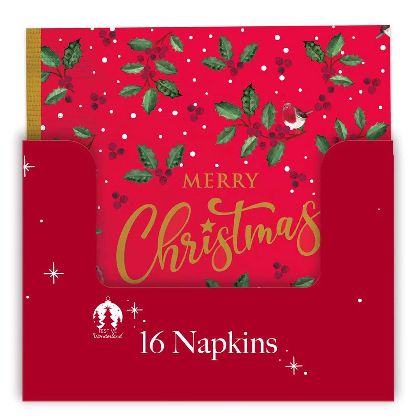 Christmas  Paper Napkins Traditional 16 Pack