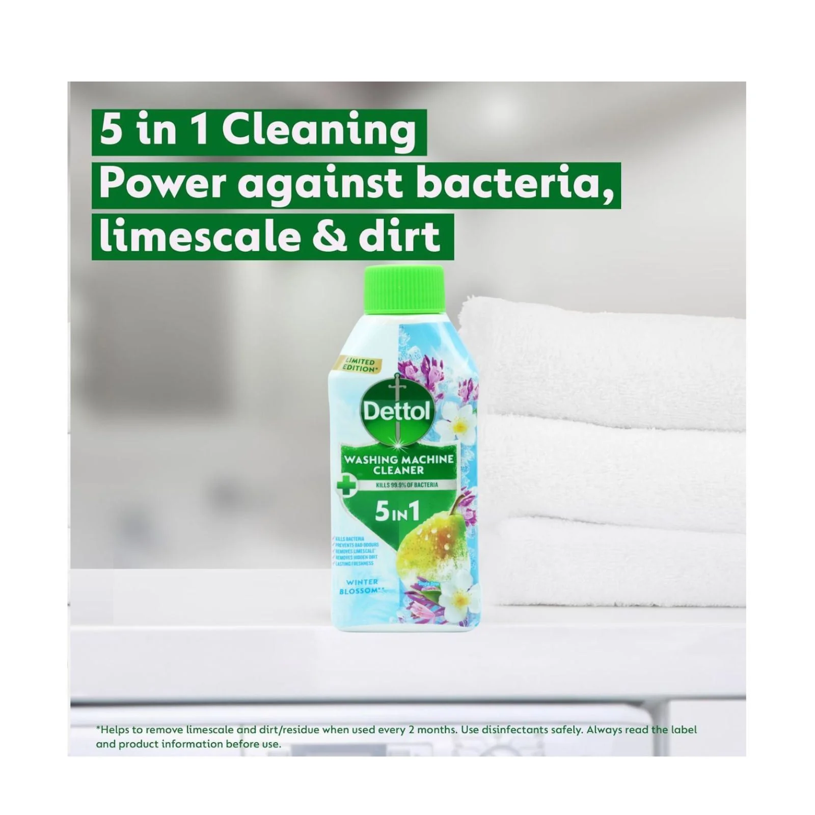 Dettol Antibacterial Washing Machine Cleaner Winter Blossom 250ml - Image 2