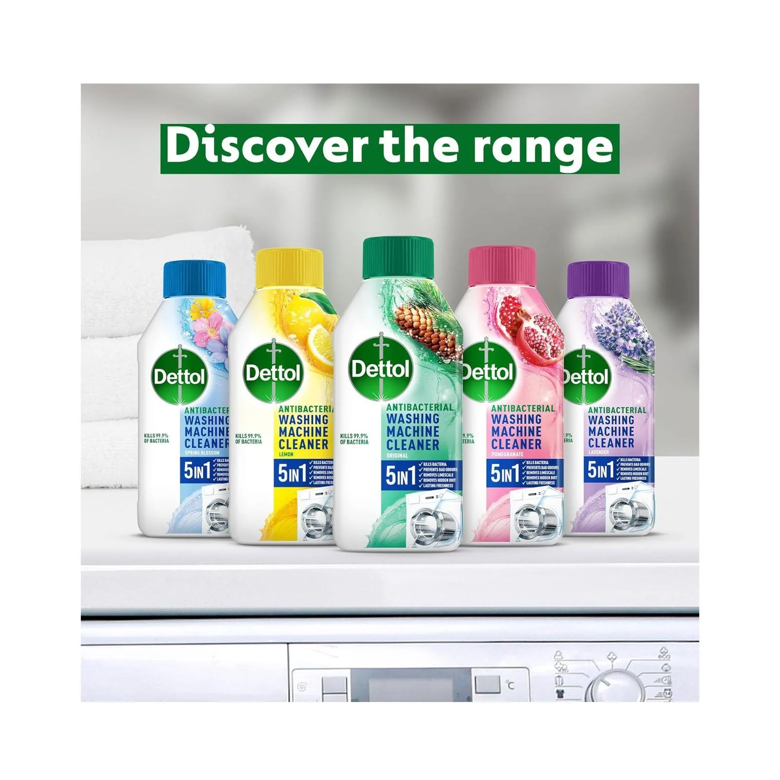 Dettol Antibacterial Washing Machine Cleaner Winter Blossom 250ml - Image 4