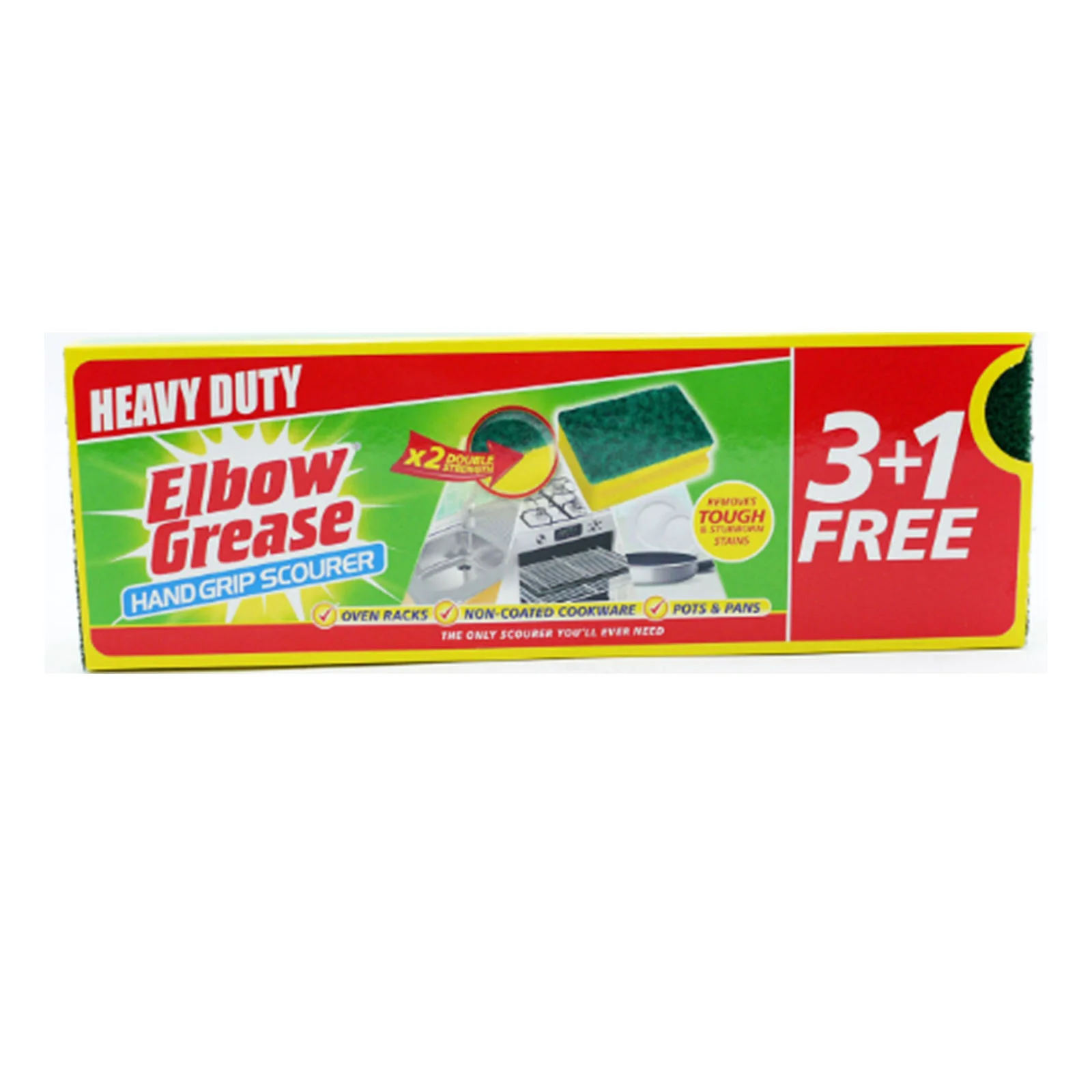 Elbow Grease Hand Grip Kitchen Scourer 4 Pack