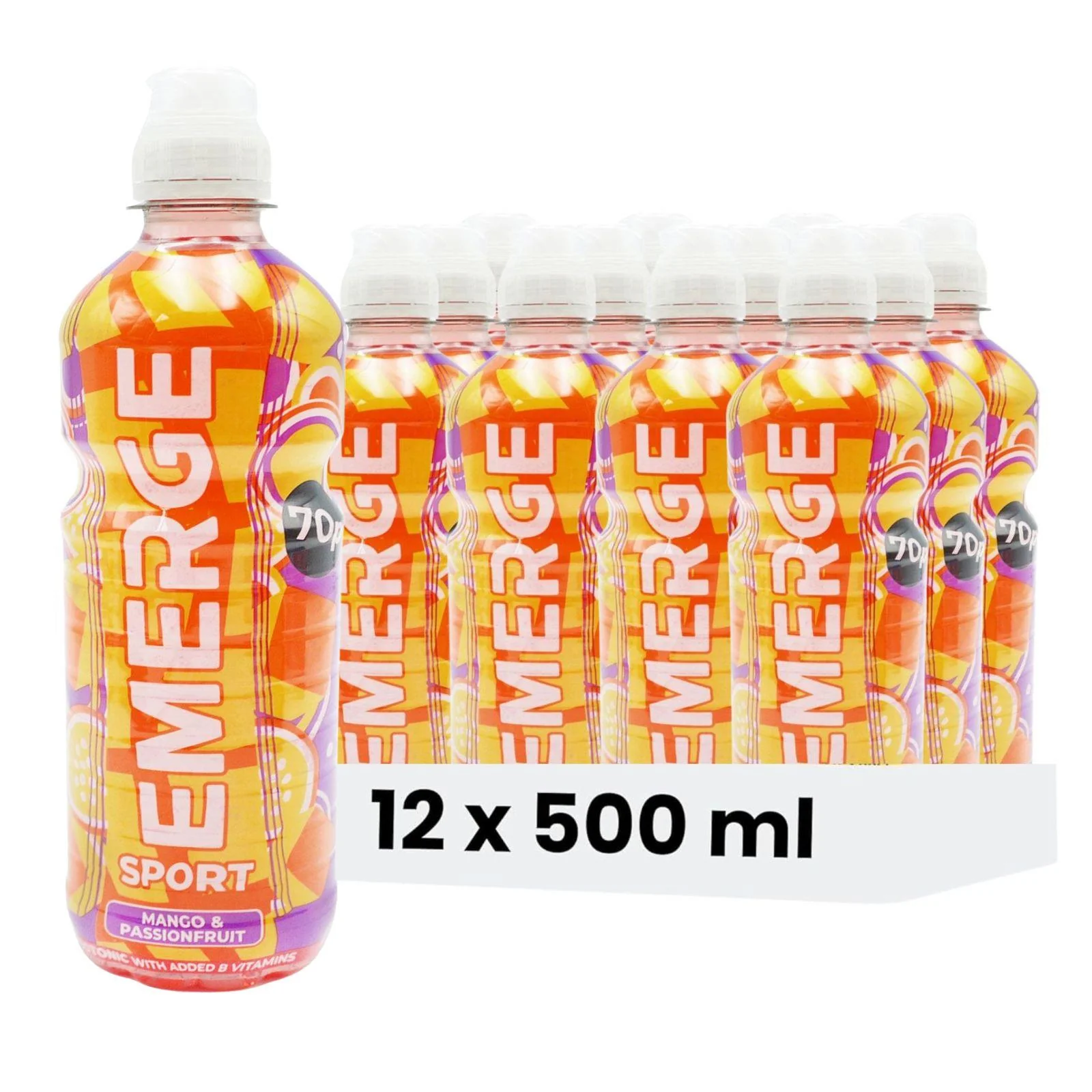 Emerge Mango & Passion Isotonic Pm70p 500ml (Box of 12)