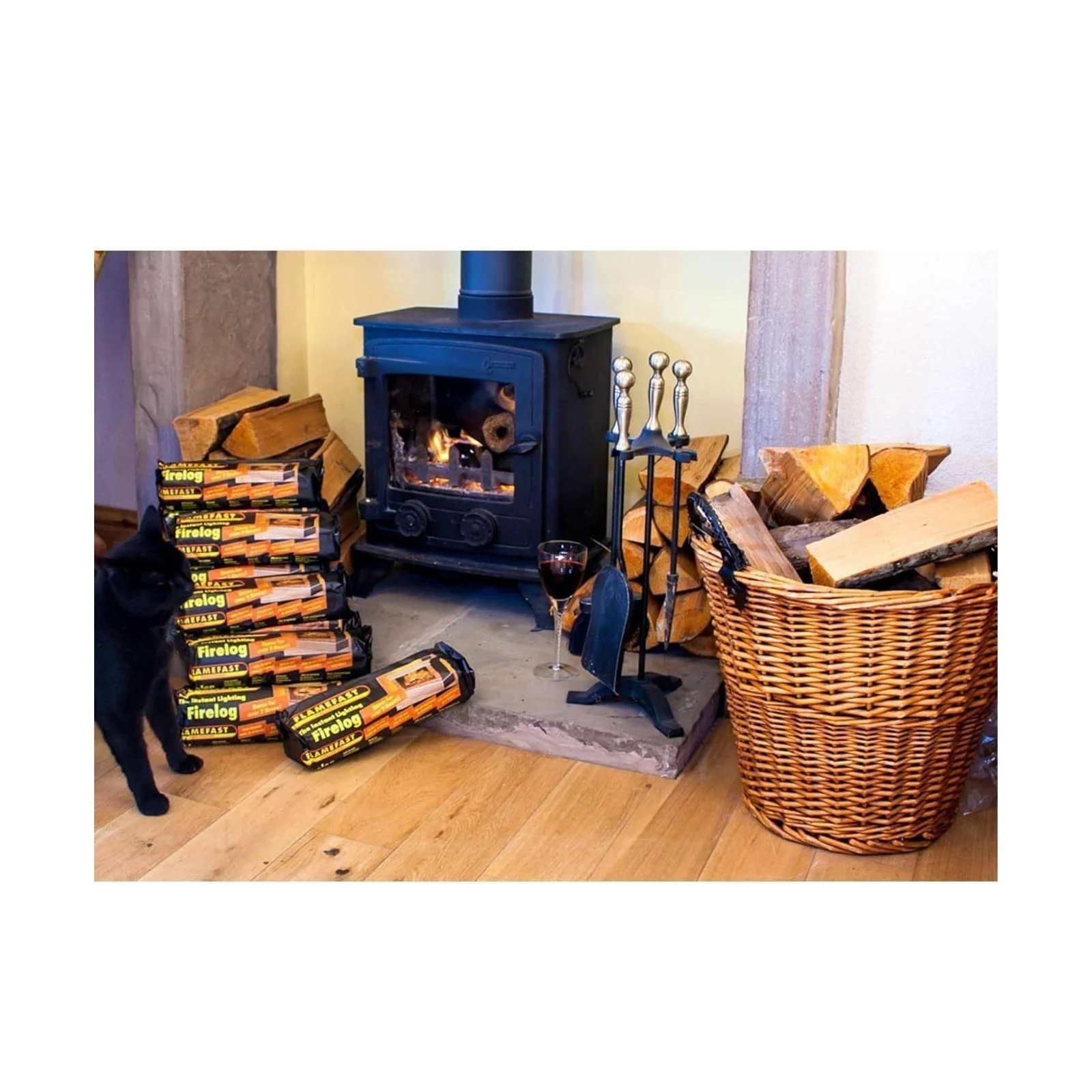 Flamefast Smokeless Instant Lighting,Open Fire, Garden Chimineas 2hrs Burn, 800g (Box of 15) - Image 3