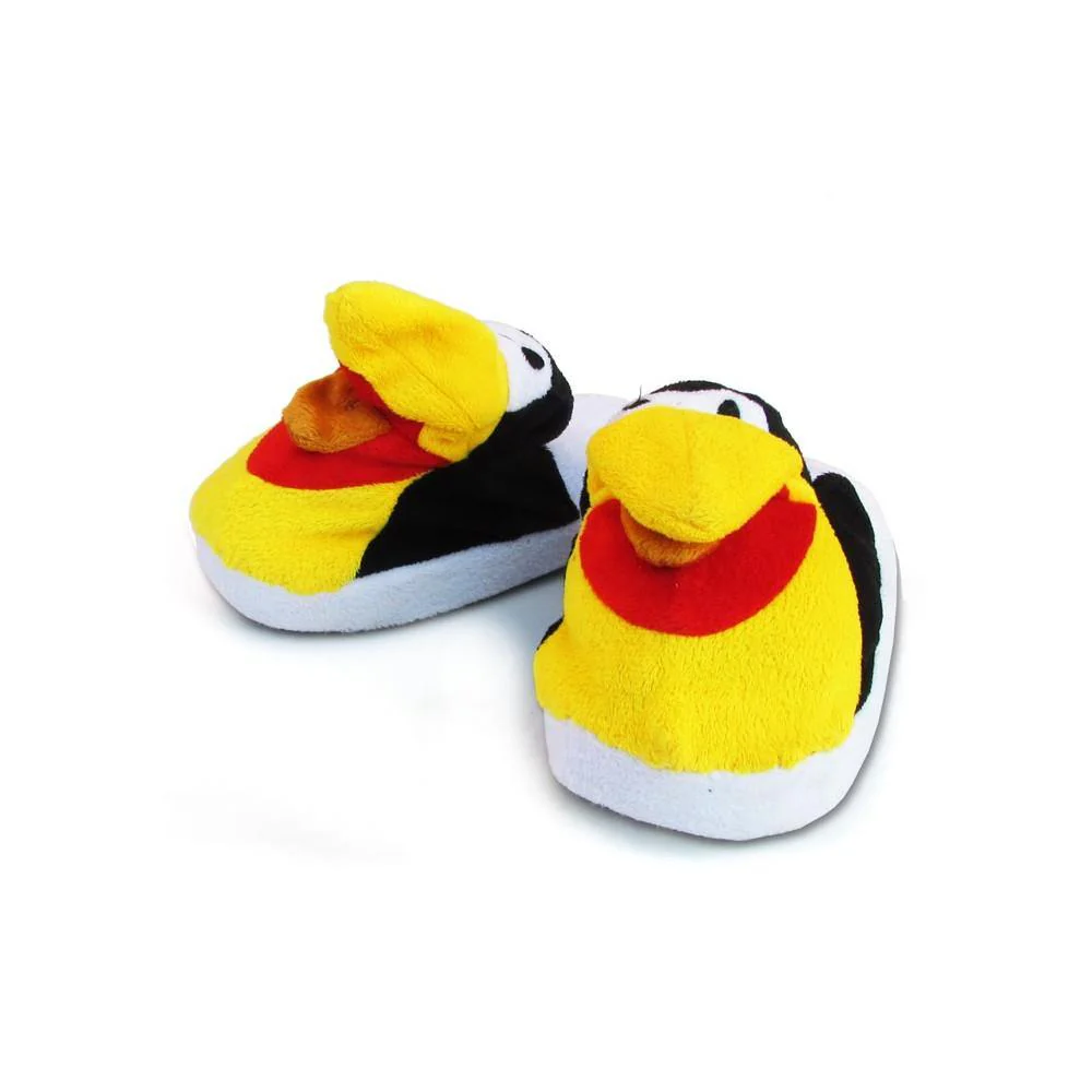 Fluffy Flopz Animal Plush Slippers Funny Kids Shoes - Penguin - Image 2