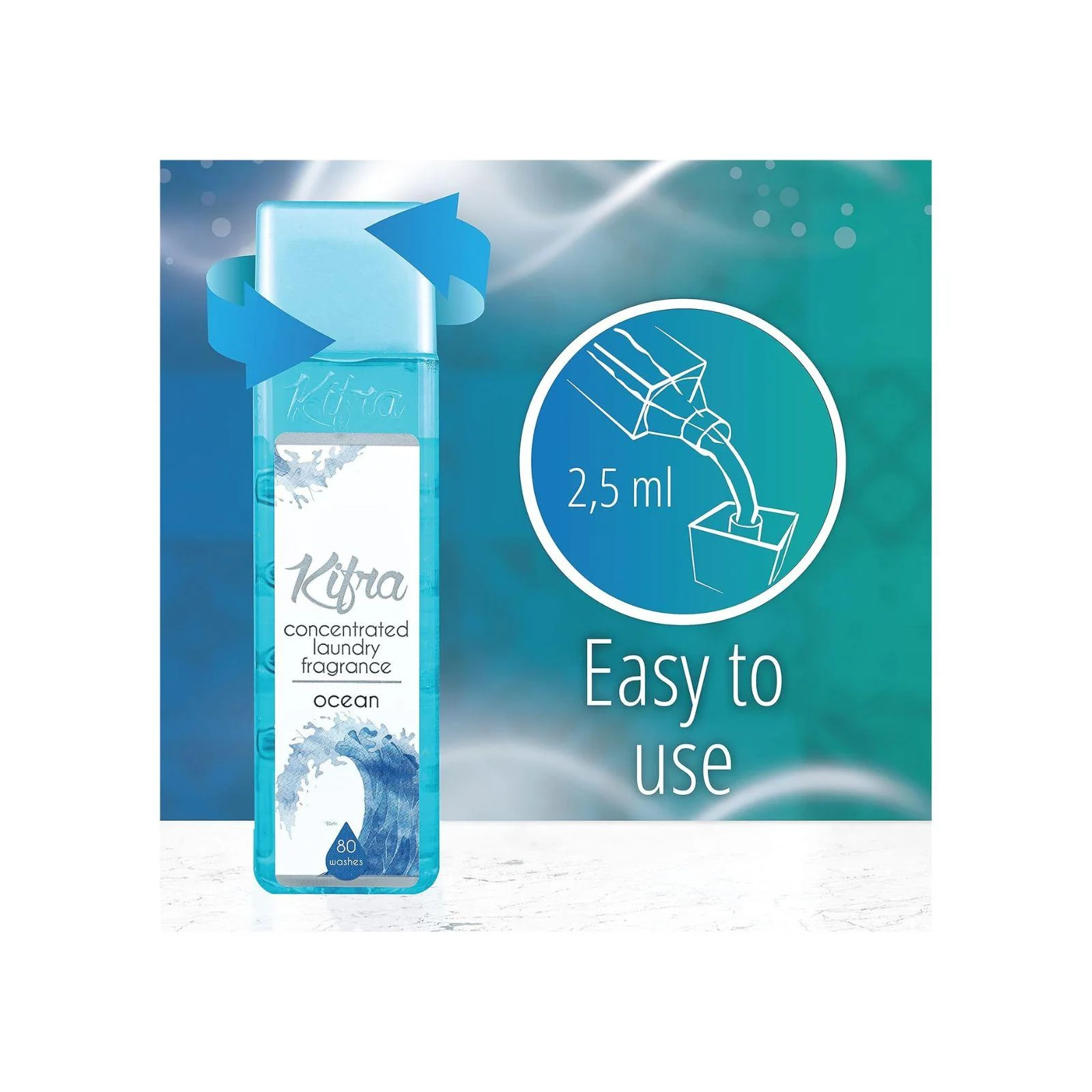 KIFRA OCEAN Concentrated Laundry Fragrance 6.76 Fl Oz 200ml 80 Washing Cycles - Image 6
