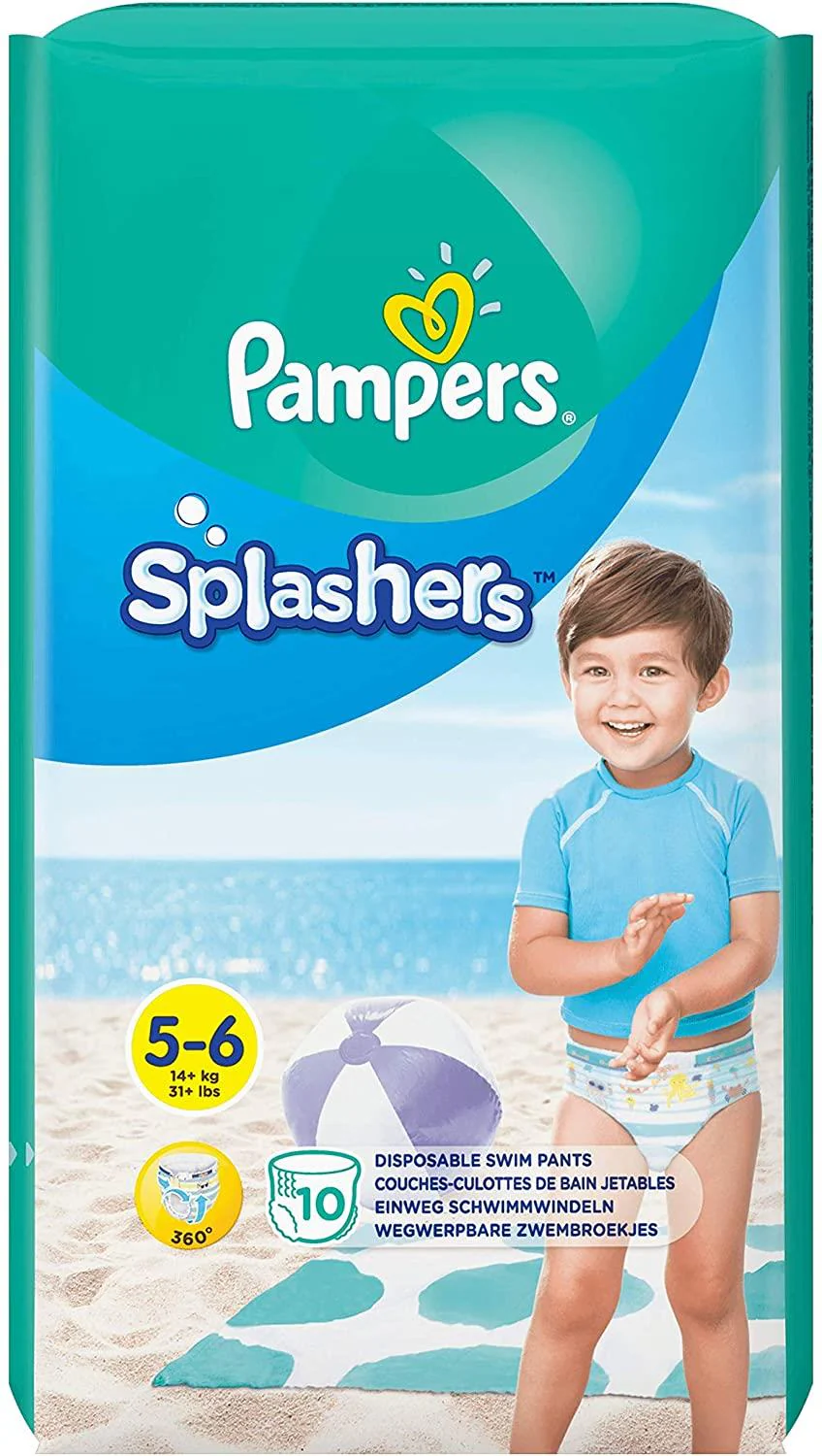 Pampers Splashers Disposable Swimming Nappies Size 5-6, 10 Pants - Image 7