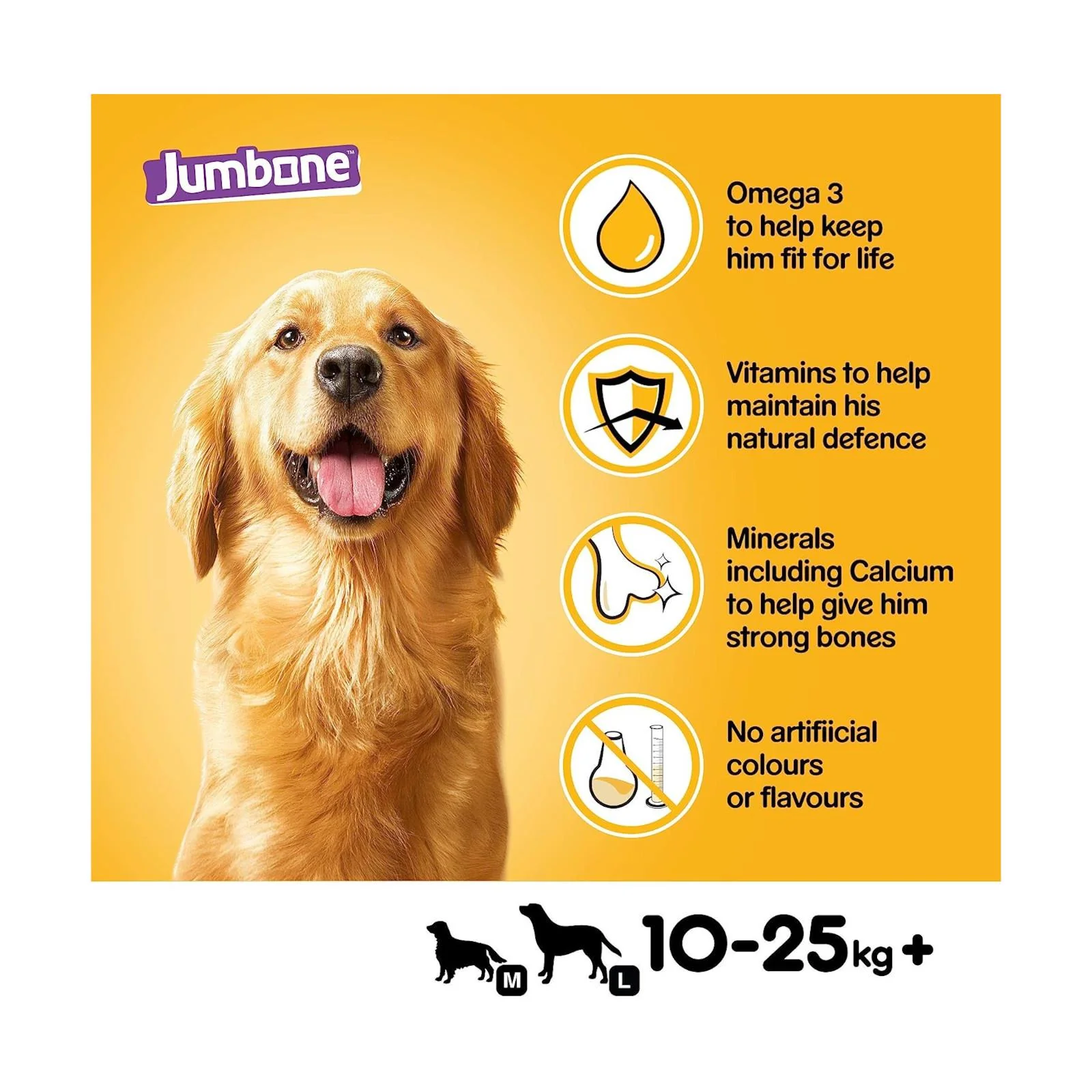 Pedigree Jumbone Medium Dog Treats with Beef and Poultry Flavour 180g (Box of 12) - Image 2