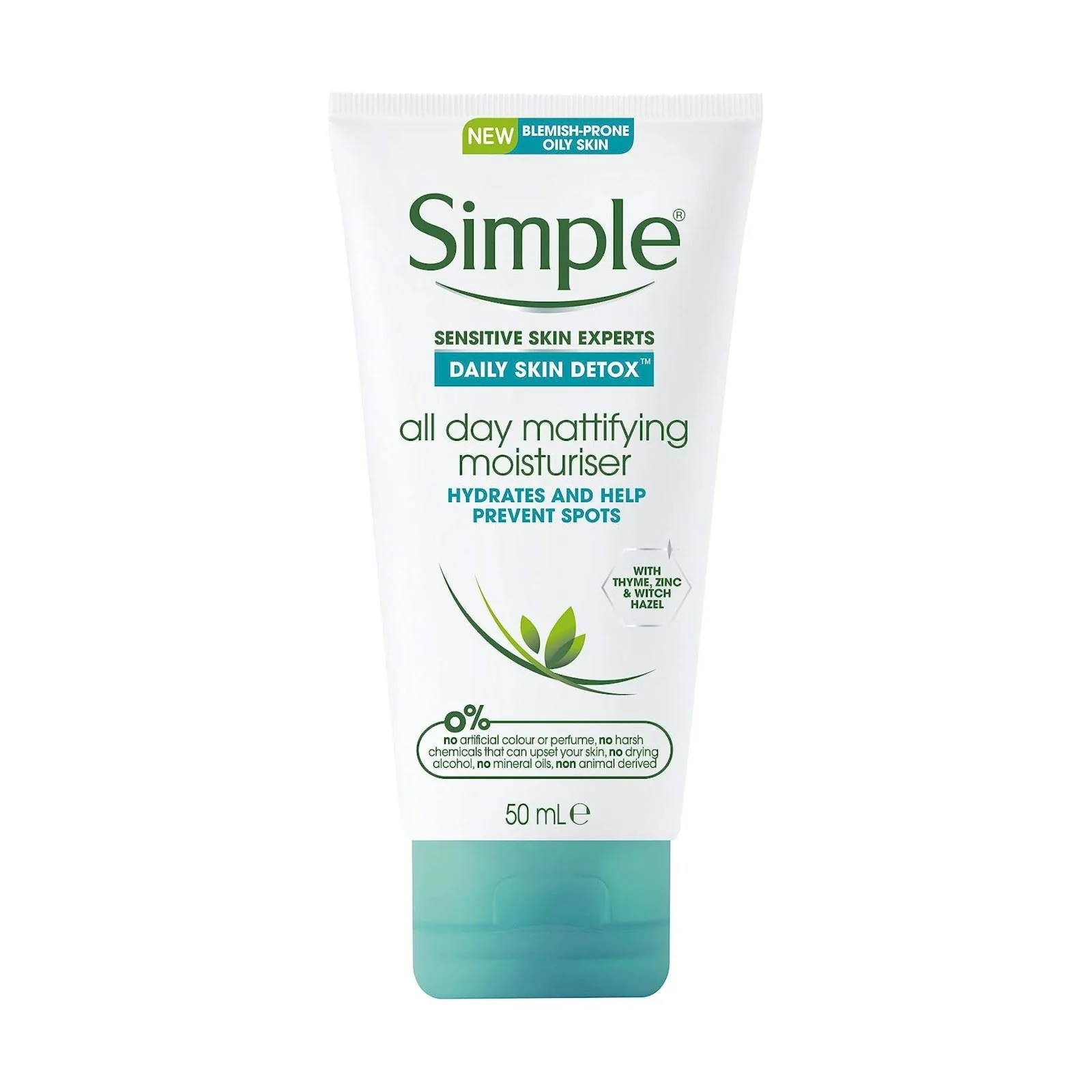 Simple Daily Skin Detox All Day Mattifying Moisturiser, 50 ml - Image 2
