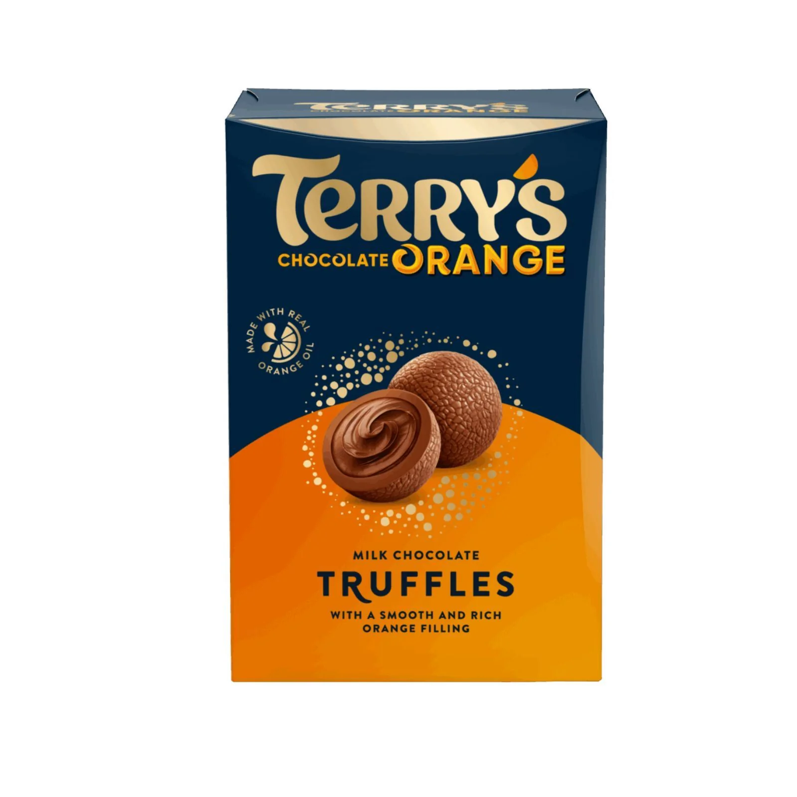 Terry's Chocolate Orange Truffles, Milk Chocolate with Orange Filling 200g (Box of 6) - Image 2